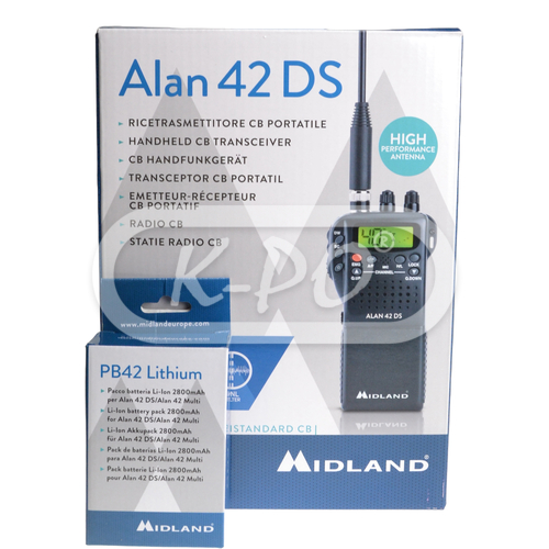 Midland Alan 42-DS Lithium - Radio CB Portative - C1267.04