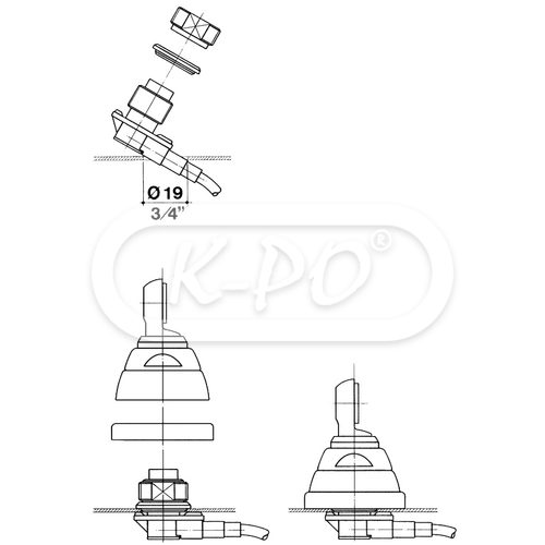 Sirio - T4 27 S mount FME