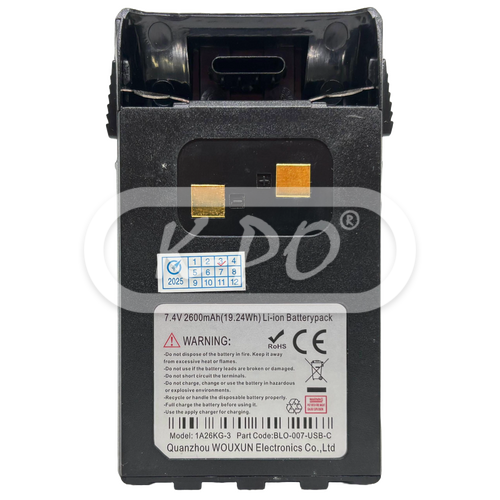 Wouxun - BLO-007-USB-C 2600 mAh