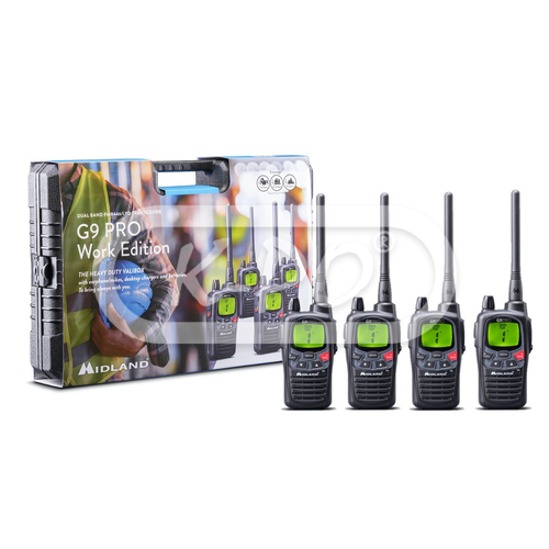 PACK OREILLETTE G9 PRO PLUS booster en 5 watts MIDLAND G9 PRO NOIR