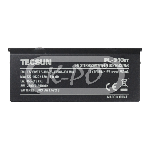 Tecsun - Backside clip PL-310ET