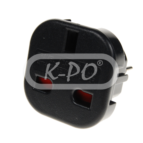 K-PO - UK - EU travel adapter black
