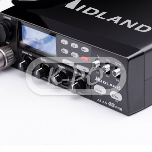 Am/FM 12-24V Radio CB Midland Alan 48 Pro con ASQ Digital Noise Blanker 