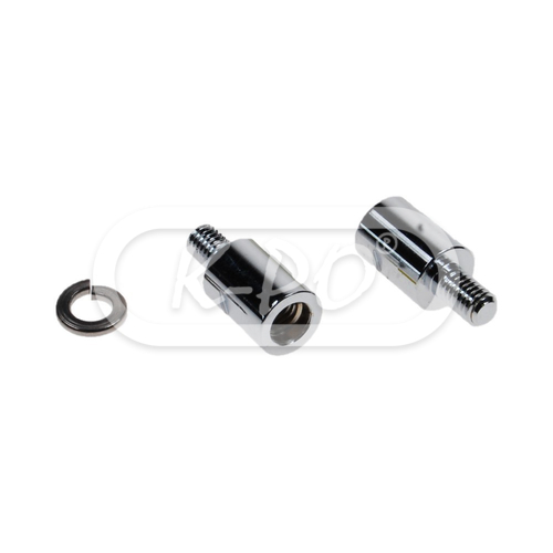 Sirio - M6 male - M7 female chrome adapter